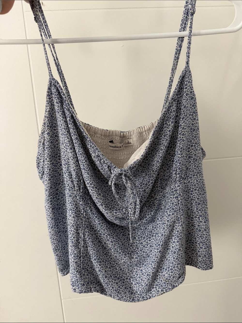 aerie Blue Floral Cowl Neck Camisole